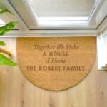 Personalised Any Message Half Moon Coir Indoor Doormat - Image 5