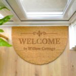 Personalised Ornate Design Half Moon Coir Indoor Doormat - Image 2