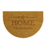 Personalised Ornate Design Half Moon Coir Indoor Doormat - Image 7