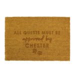 Personalised 'All Guests Must Be Approved By' Pet Rectangle Coir Indoor Doormat - Image 6