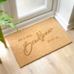 Personalised Any Message Couples Rectangle Coir Indoor Doormat - Image 4