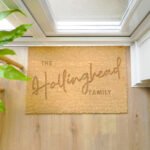 Personalised Any Message Couples Rectangle Coir Indoor Doormat - Image 5