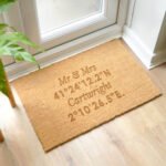 Personalised Any Message Rectangle Coir Indoor Doormat - Image 4