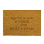 Personalised Any Message Rectangle Coir Indoor Doormat - Image 6