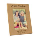 Personalised 'Best Friends' 5x7 Portrait Oak Finish Photo Frame - Image 4