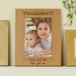 Personalised 'Grandchildren' 5x7 Portrait Oak Finish Photo Frame