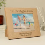 Personalised Any Message Formal Design 7x5 Landscape Oak Finish Photo Frame