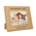 Personalised ‘Grandad & Me’ 7×5 Landscape Oak Finish Photo Frame - Image 4