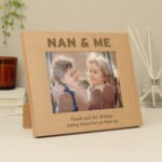 Personalised 'Nan & Me' 7x5 Landscape Oak Finish Photo Frame - Image 2