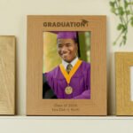 Personalised 'Graduation' 5x7 Portrait Oak Finish Photo Frame