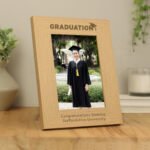 Personalised 'Graduation' 5x7 Portrait Oak Finish Photo Frame - Image 2