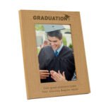 Personalised 'Graduation' 5x7 Portrait Oak Finish Photo Frame - Image 4