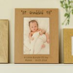 Personalised 'Grandchild' 5x7 Portrait Oak Finish Photo Frame