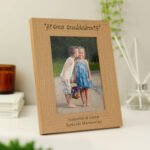 Personalised 'Great Grandchildren' 5x7 Portrait Oak Finish Photo Frame - Image 2