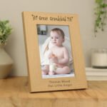 Personalised 'Great Grandchild' 5x7 Portrait Oak Finish Photo Frame - Image 2