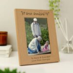 Personalised 'Great Grandchild' 5x7 Portrait Oak Finish Photo Frame - Image 3