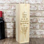 Personalised 'Reserved For' Wooden Wine Bottle Gift Box