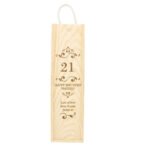Personalised Elegant Number Wooden Wine Bottle Gift Box - Image 6