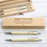 Personalised Any Message Classic Wooden Pen & Pencil Box Set - Image 5
