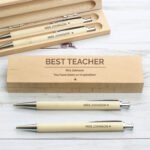 Personalised Any Message Classic Wooden Pen & Pencil Box Set - Image 9