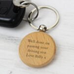 Personalised Any Message Wooden Keyring