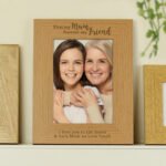 Personalised 'First My Mum, Forever My Friend' 5x7 Portrait Oak Finish Photo Frame