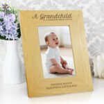 Personalised ‘A Grandchild Is A Blessing From Above’ 4x6 Portrait Oak Finish Photo Frame - Image 5