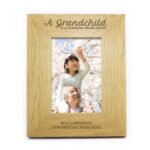 Personalised ‘A Grandchild Is A Blessing From Above’ 4x6 Portrait Oak Finish Photo Frame - Image 6
