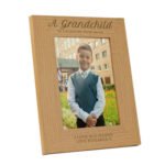 Personalised 'A Grandchild Is A Blessing From Above' 5x7 Portrait Oak Finish Photo Frame - Image 4