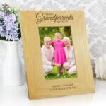 Personalised ‘The Best Grandparents Belong To…’ 4x6 Portrait Oak Finish Photo Frame - Image 4