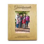 Personalised ‘The Best Grandparents Belong To…’ 4x6 Portrait Oak Finish Photo Frame - Image 5
