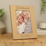 Personalised 'The Best Grandparents Belong To...' 5x7 Portrait Oak Finish Photo Frame - Image 3