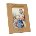 Personalised 'The Best Grandparents Belong To...' 5x7 Portrait Oak Finish Photo Frame - Image 4
