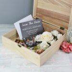 Personalised Any Message Floral Design Large Wooden Keepsake Box - Image 2