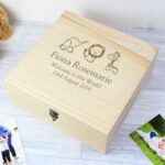 Personalised Hessian Friends Design Large Wooden Keepsake Box - Image 3