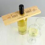 Personalised Married Couple Wooden Wine Glass & Bottle Holder - Image 4