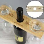Personalised Married Couple Wooden Wine Glass & Bottle Holder - Image 5