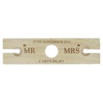 Personalised Married Couple Wooden Wine Glass & Bottle Holder - Image 6
