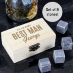 Personalised Any Message Whisky Cooling Stones + Storage Box - Image 2