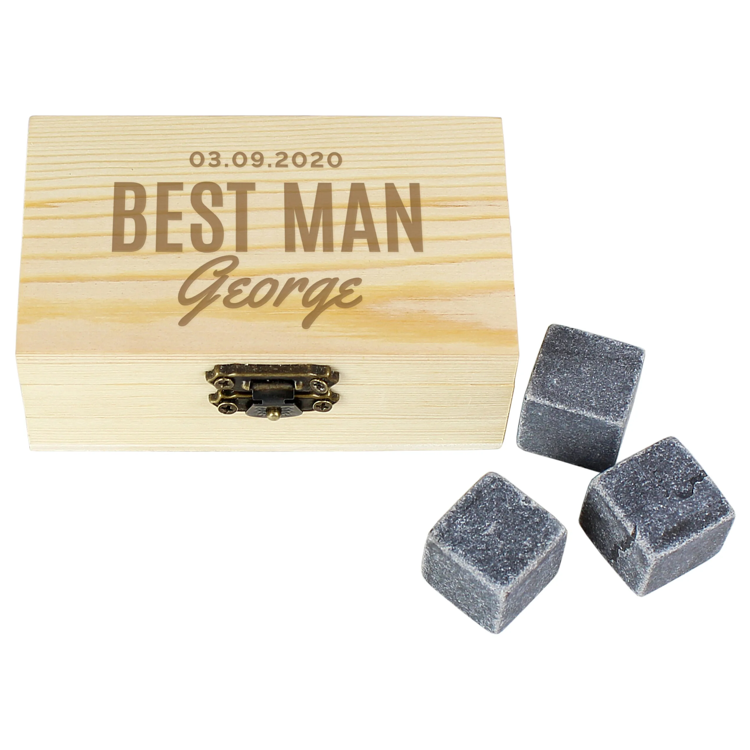 Personalised Any Message Whisky Cooling Stones + Storage Box - Image 4