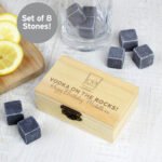 Personalised On The Rocks Whisky Cooling Stones + Storage Box - Image 3