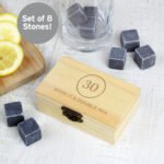 Personalised Birthday Whisky Cooling Stones + Storage Box - Image 3