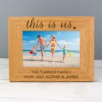 Personalised 'This Is Us' Heart Motif 6x4 Landscape Wooden Photo Frame - Image 2