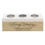 Personalised 'In Loving Memory' Wooden Triple Tea Light Candle Box - Image 6