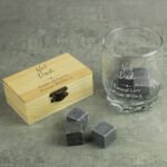 Personalised 'No.1' Whisky Cooling Stones & Glass Tumbler Set
