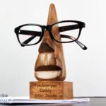 Personalised Any Message Wooden Nose-Shaped Glasses Holder