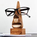 Personalised Name Only Wooden Nose-Shaped Glasses Holder - Image 2