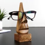 Personalised Name Only Wooden Nose-Shaped Glasses Holder - Image 4