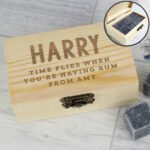 Personalised Name & Message Whisky Cooling Stones + Storage Box - Image 3