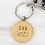 Personalised Any Message Wooden Keyring - Image 2